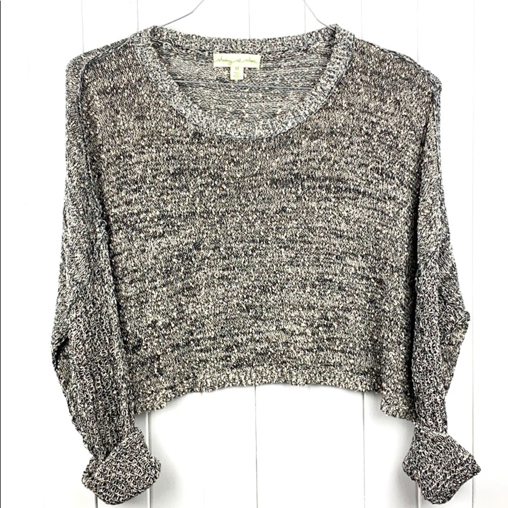 Staring at Stars Long Sleeve Crop Sweater.…